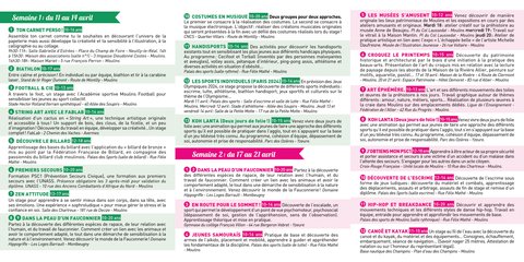 Passeport jeunes vacances de printemps